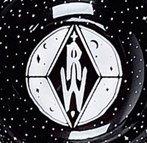 thumb\The R+W Rogue and Wolf logo in the bottom of a Midnight Mug
